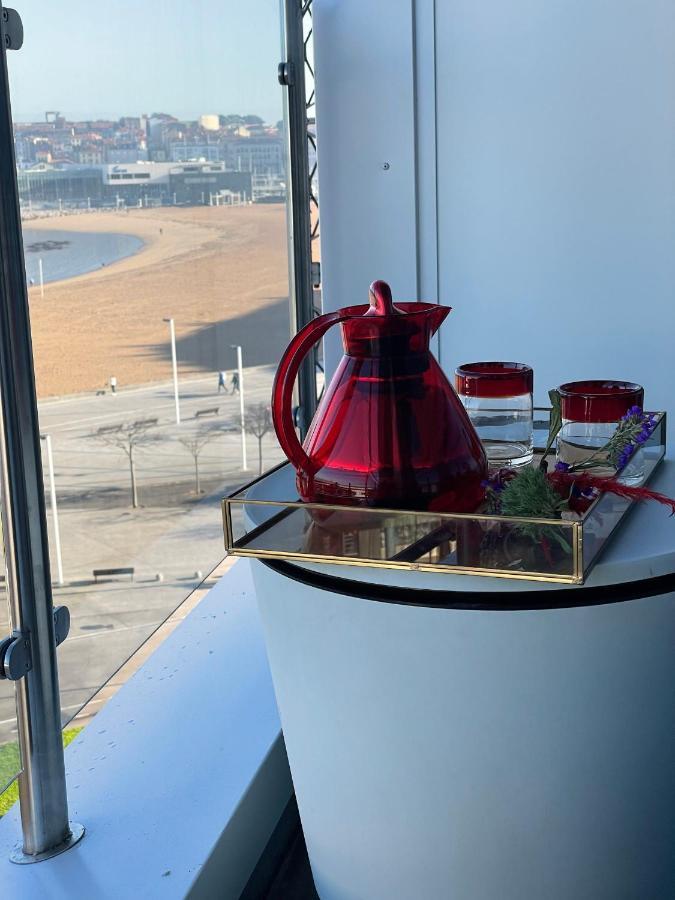 ヒホンEl Sexto De La Playa + Parking Gratisアパートメント エクステリア 写真