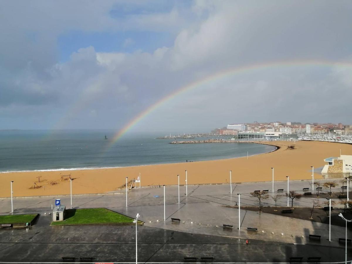 ヒホンEl Sexto De La Playa + Parking Gratisアパートメント エクステリア 写真